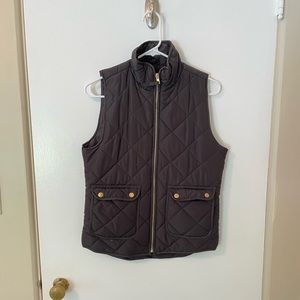 Black quilted vest